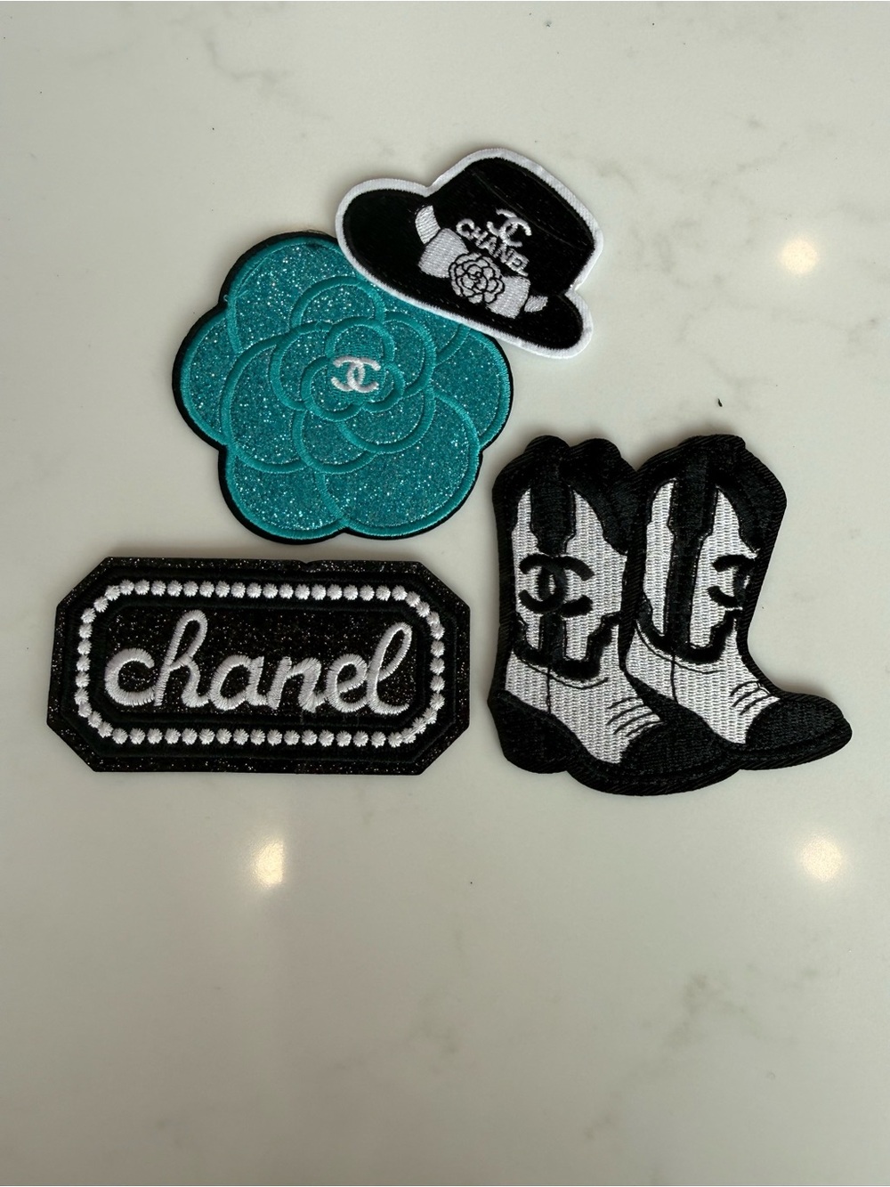Adorable Hand Crafted Country Boots Embroidered Iron on Patches